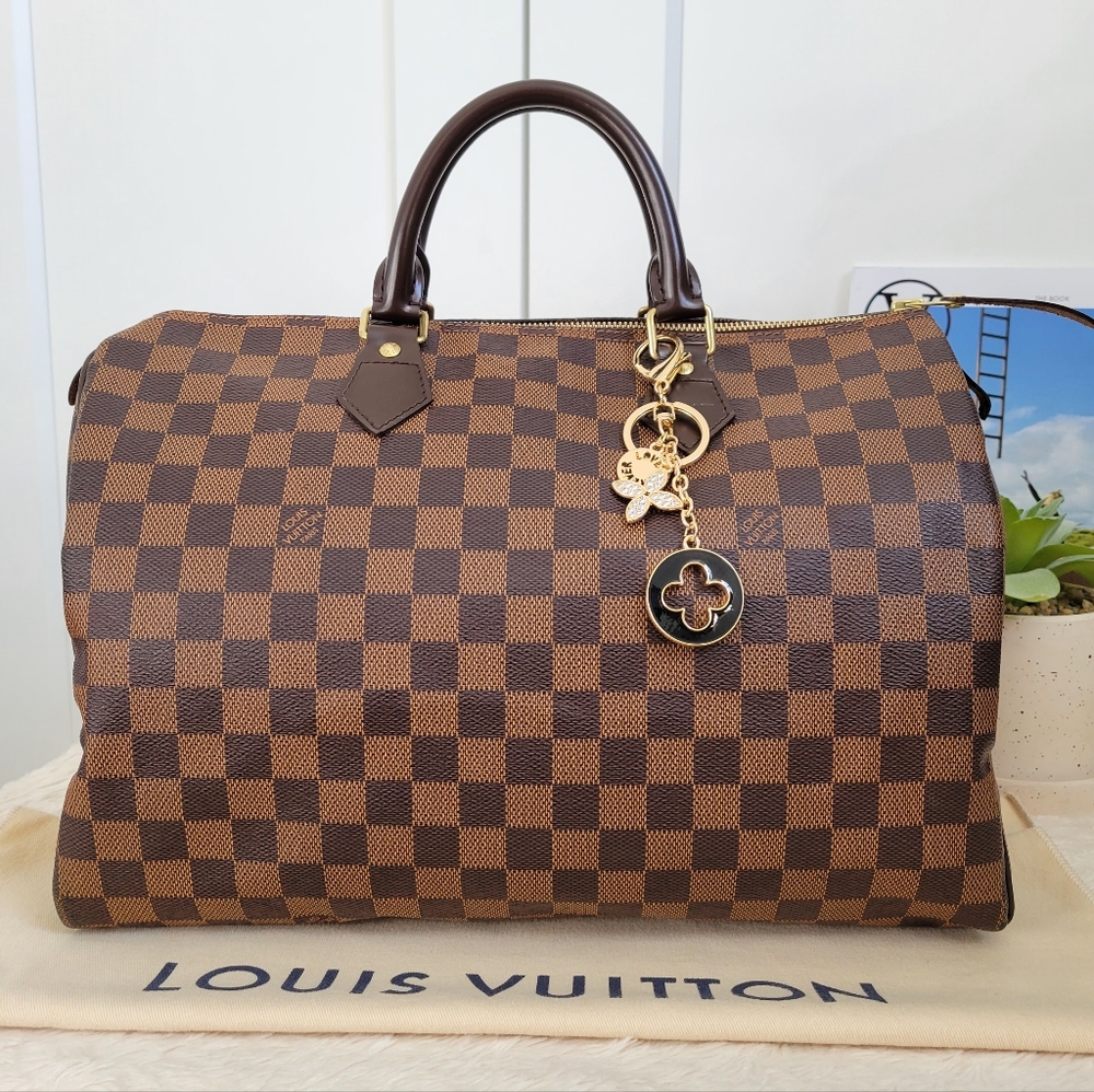 💕LOUIS VUITTON Brown Speedy 35 Damier Ebene Handbag
